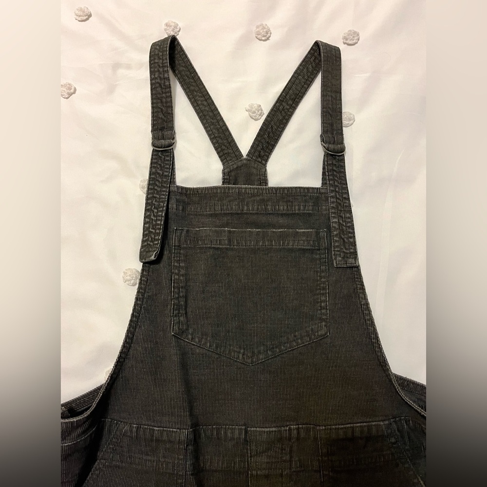 Aerie Gray Corduroy Overalls Size Medium